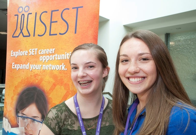 SCIENCE GIRLS – St. Albert students Grace Silver (left) and Natalia Rudolf spent the summer researching cholesterol busters and broken hips (respectively) as part of the