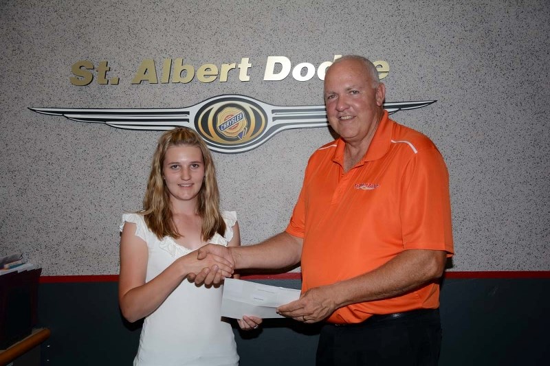 Last Week Cathryn Thompson went to the St. Albert Dodge dealership