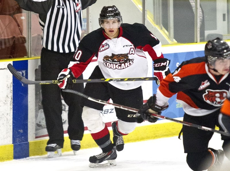 BLAST FROM THE PAST &#8211; Tyler Mrkonjic of St. Albert was back home last weekend with the Prince George Cougars at the eighth annual Edmonton Oil Kings Preseason