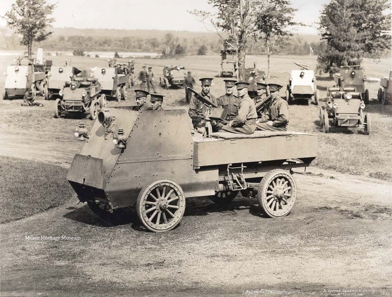 &not; An example of one of the vehicles from Brutinel&#8217;s Machine Gun Motorized Brigade