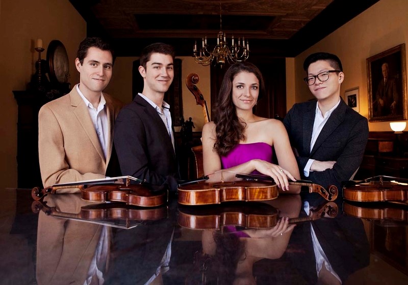 FOUR&#8217;S COMPANY – Rising stars Dover Quartet have celebrated a whirlwind tour of stops across North America
