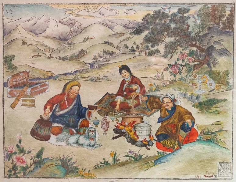 – A sample of work from The Painted Memories of Choegyal Rinpoche Exhibit the runs untl Nov. 1 a the Art Gallery of St. Albert.