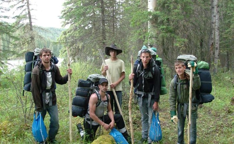 Participants in the Wilderness Youth Challenge Program camp out for 10 days in the wild near the Athabasca River. The group is looking for funds to help youth at risk take