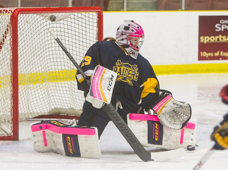PUCK STOPPER – Erynn Shantz and the St. Albert Slash leave Wednesday for the Fire on Ice Tournament in Rochester