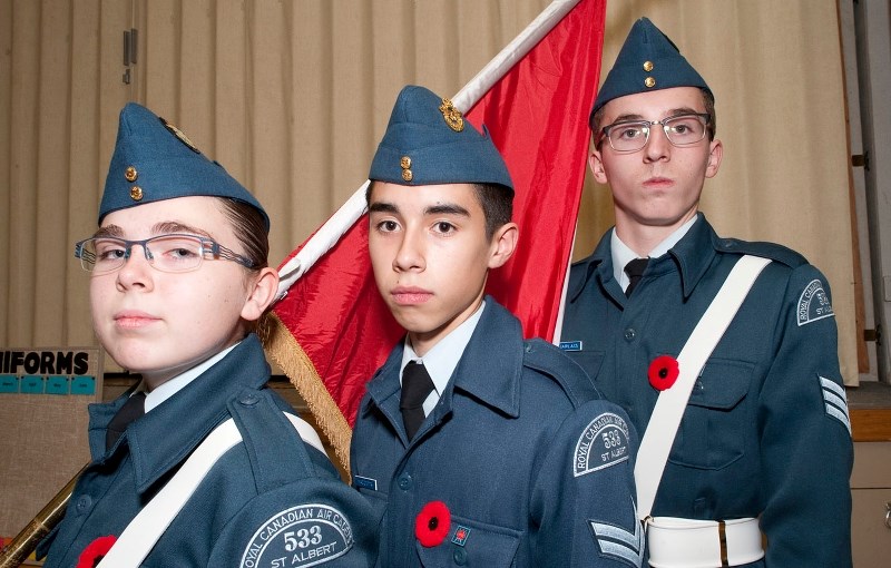 OFF TO OTTAWA – 533 Royal Canadian Air Cadet Squadron members Laura Welling (left)