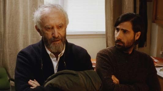 Ike Zimmerman (Jonathan Pryce) offers Philip Lewis Friedman (Jason Schwartzman) some sage advice about writing in Listen Up Philip