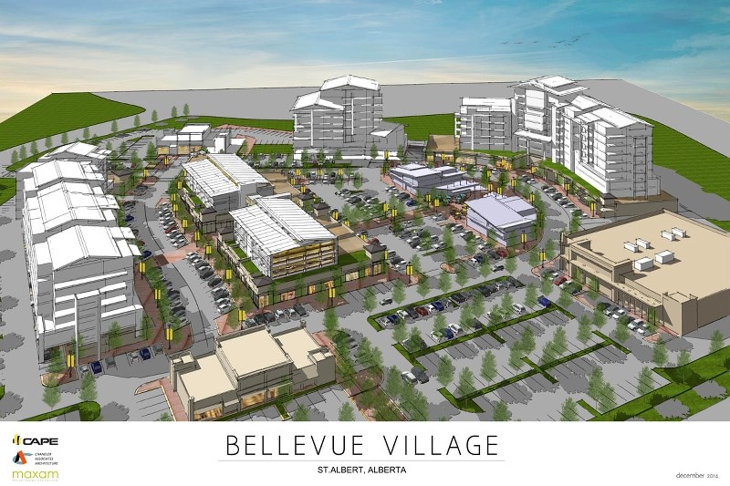 WITH HOTEL – Bellevue Village will be based on an urban village concept
