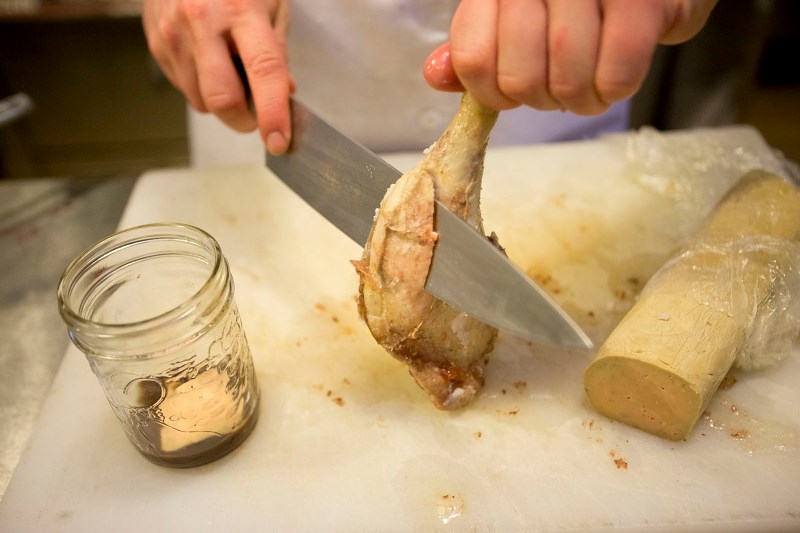 ESPECIALLY FAT – A combination of duck confit (preserved in its own fat) and foie gras