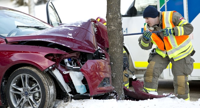 LOST CONTROL &#8211; A 2015 red Ford Fusion collided with a tree around 2:20 p.m. on Boudreau Road on Jan. 5. The 66-year-old driver had been driving eastbound on Boudreau