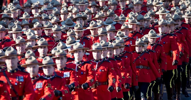 RCMP dressed in the red serge
