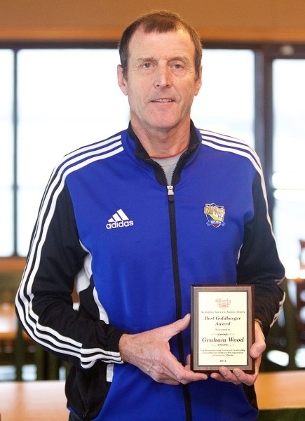 AWARD WINNER – St. Albert Soccer Association head coach Graham Wood is the recipient of 2014 Bert Goldberger Technical Leadership Award for demonstrating technical leadership 