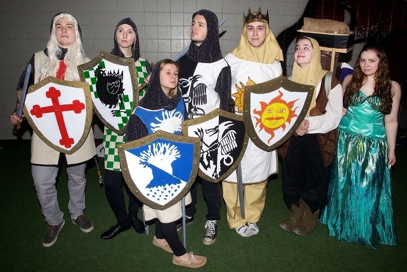 The main characters from the upcoming Spamalot production. From front to left