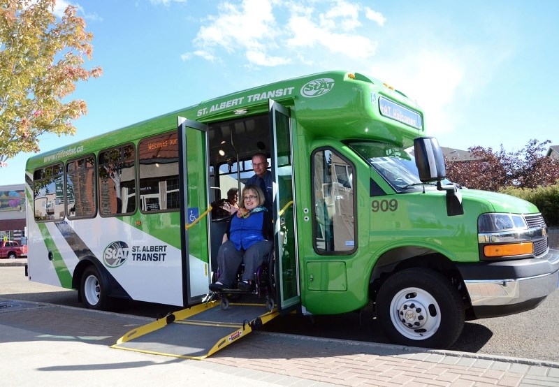The new handibus unveiled Monday