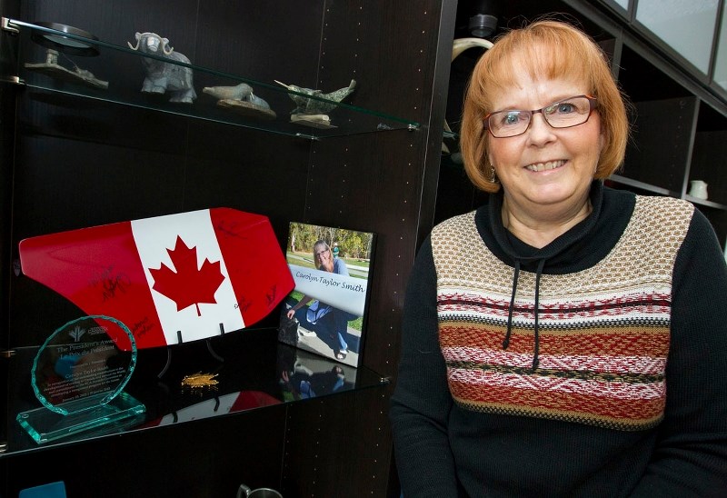 ROWER HONOURED – Carolyn Taylor-Smith of St. Albert is the co-recipient of The President&#8217;s Award from Rowing Canada Aviron for significant contributions to the sport at 