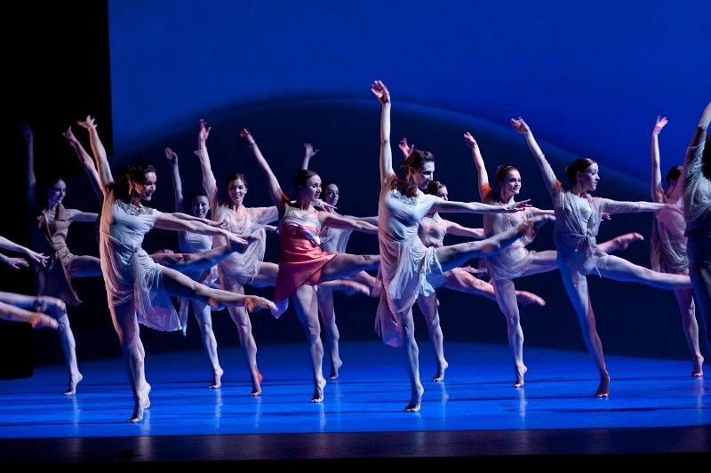 St. Albert soloist Galien Johnston (centre) danced one of the principal roles in the original Fumbling Towards Ecstasy. The Alberta Ballet signature dance returns to the