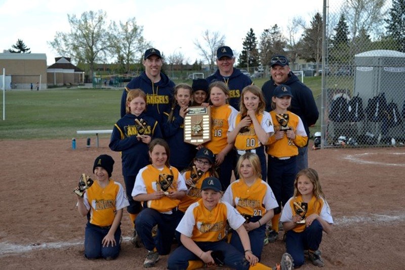 GOLDEN ANGELS _ The U10 St. Albert Angels finished 4-1-1 as winners of the sixth annual Nose Creek Softball Tournament in last weekend&#8217;s season opener at Calgary.