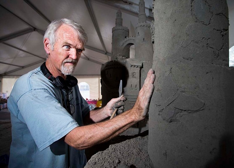 SAND MAN &#8211; Sand Sculptor Peter Vogelaar is seen hard at work on Monday at Millennium Park