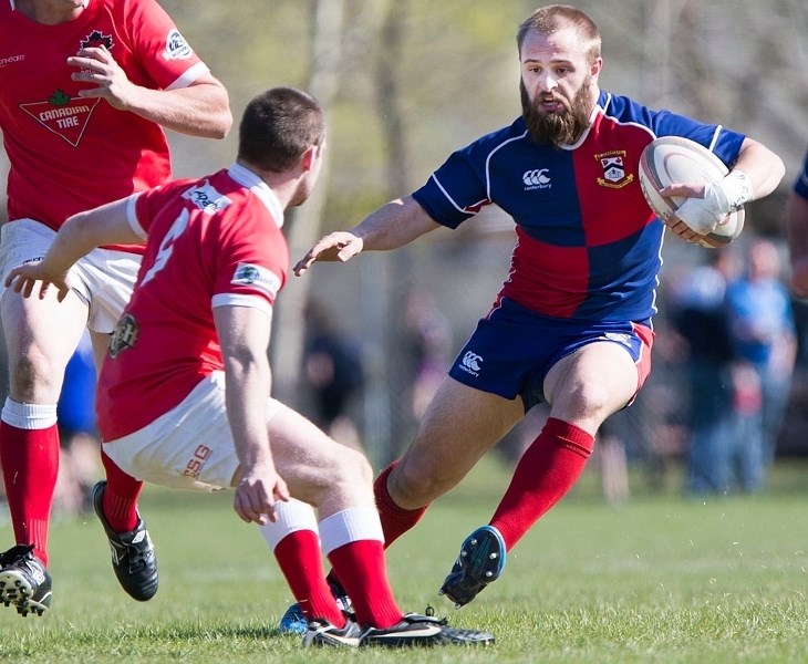 SHOWDOWN IN CALGARY – Antony Fitch and his St. Albert premier division teammates will lock horns with the Calgary Hornets today at 3:30 p.m. at Calgary Rugby Park. Last year