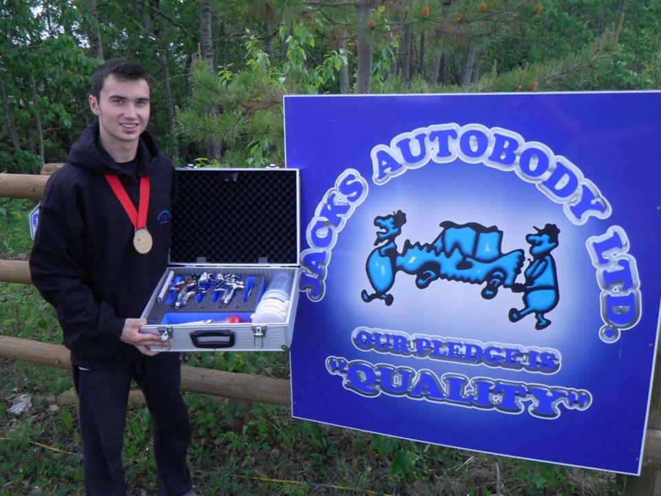 Onoway&#8217;s Garrett Weiss took first in post-secondary car painting last May 27 to 30 at the 21st annual Skills Canada National Competition held at Saskatoon&#8217;s