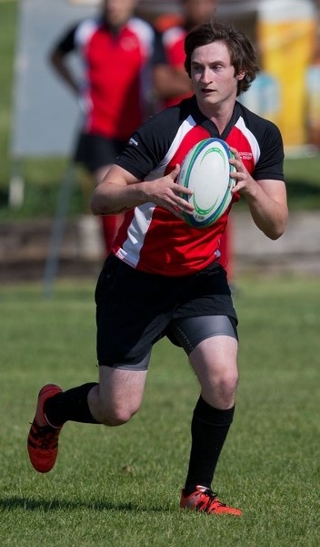 PLAYMAKER – Kieran Campbell of the Sturgeon Spirits looks to make a play for the Tier 2 provincial high school bronze medallists. The metro Edmonton division two champions