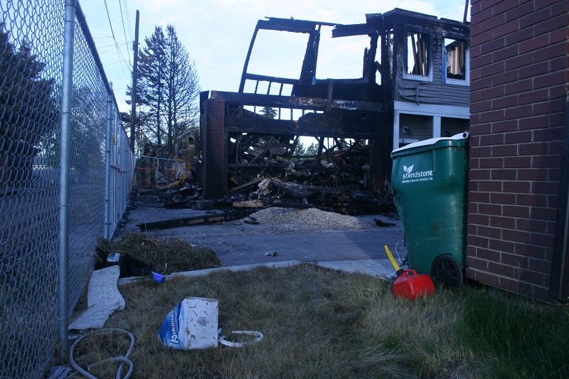 A fire caused extensive damage toa condo complex in Morinville.