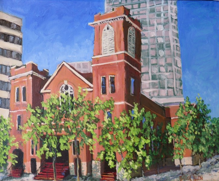 Bruce Allen&#8217;s depiction of the McDougall Church.