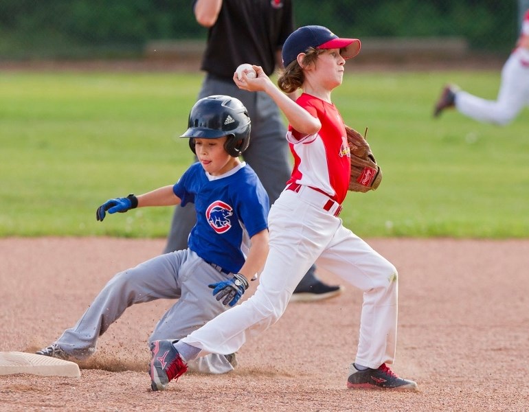 PREPPING FOR PROVINCIALS – Colby Vigneau looks to make a play for St. Albert Cardinals Red
