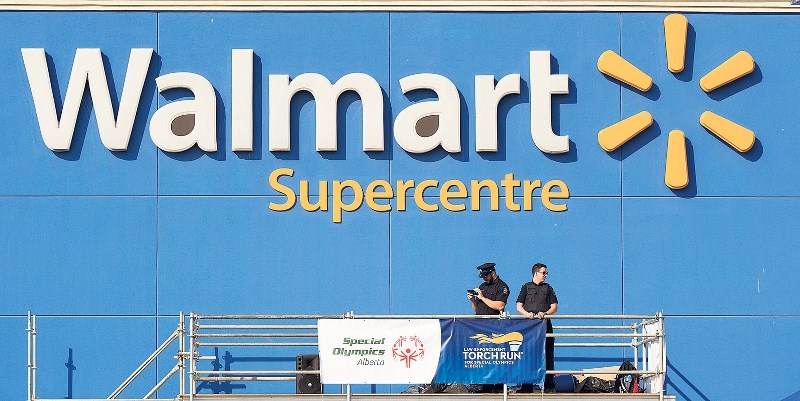 LOCKED UP – Law enforcement personnel camped out on scaffolding at the St. Albert Walmart during last weekend&#8217;s Free The Fuzz event