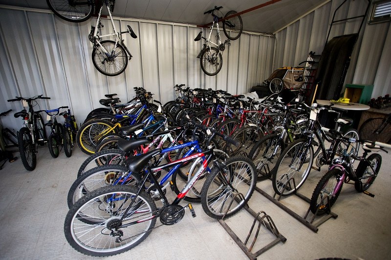 YOUR BIKE? – St. Albert RCMP has over 30 bikes stored in their shed right now. The bikes were collected over the summer and nobody knows who they belong to.