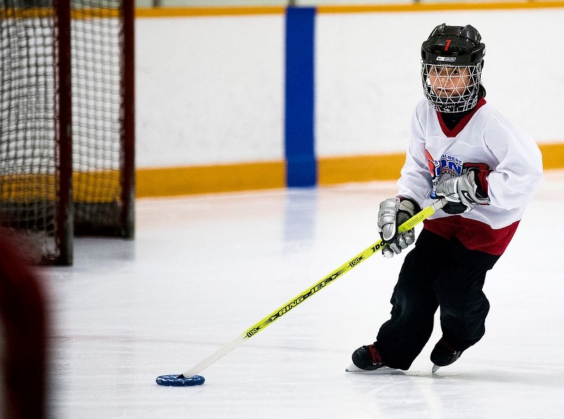 RINGING IN THE SEASON &#8211; Megan Scott skates with the ring Wednesday at Mark Messier Arena. The St. Albert Ringette Association is preparing to host the 17th annual St.