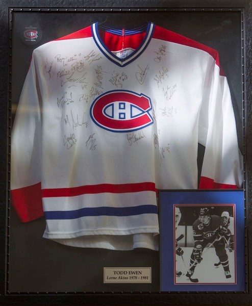 Todd Ewen jersey at Lorne Akins School.