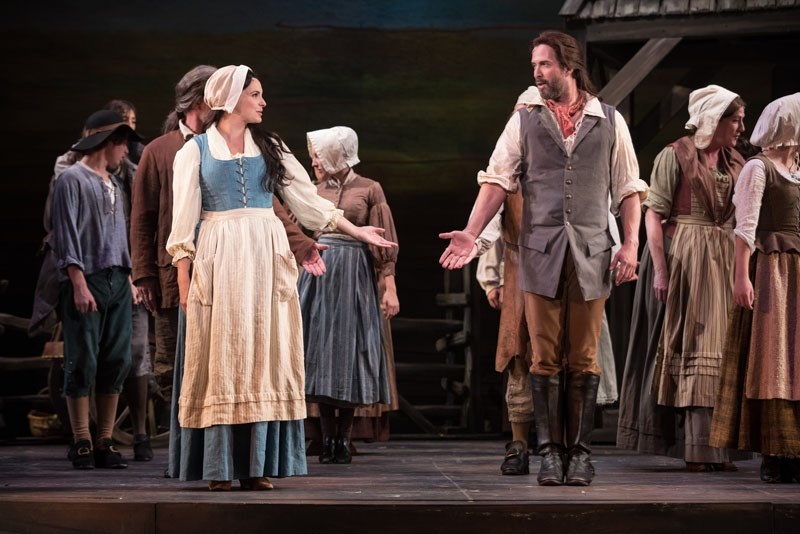 Josée Boudreau as Evangeline and Jay Davis as Gabriel