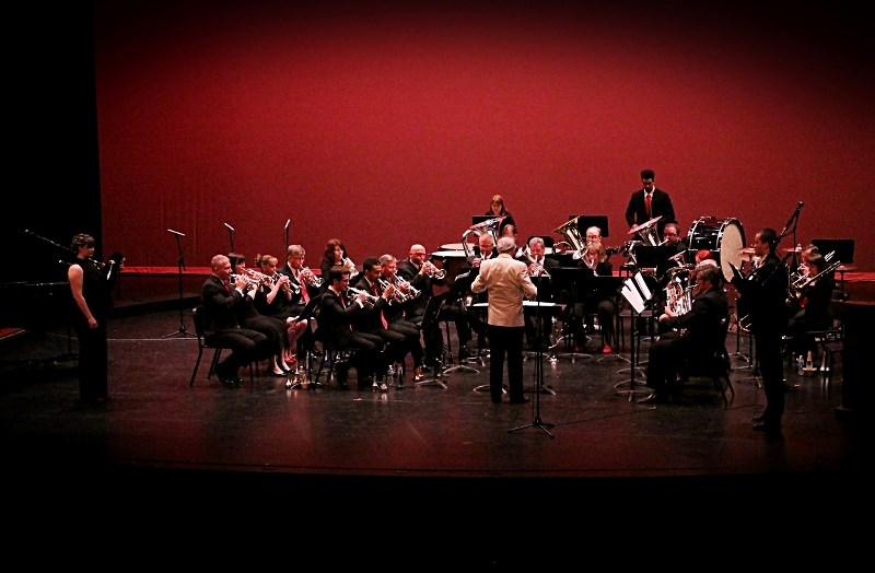 Special guest composer/conductor Derek Broadbent swings the baton at the Mission Hill Brass Band&#8217;s 10th anniversary finale.