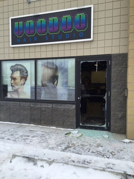 Damage at Voodoo Hair Studio on Renault Crescent.
