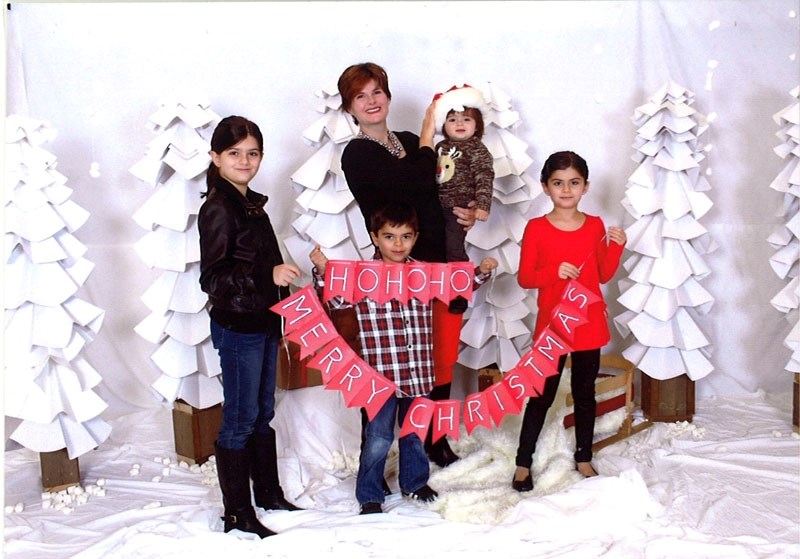 Alison Azer and her children Sharvahn