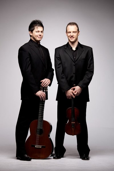 Guitarist Daniel Bolshoy and violinst Jasper Wood