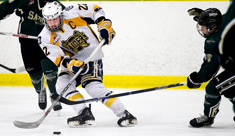 ALL-STAR â€“ St. Albert Gregg Distributors Sabres captain Brady Nicholas will be joined by defenceman Kyle Fulton