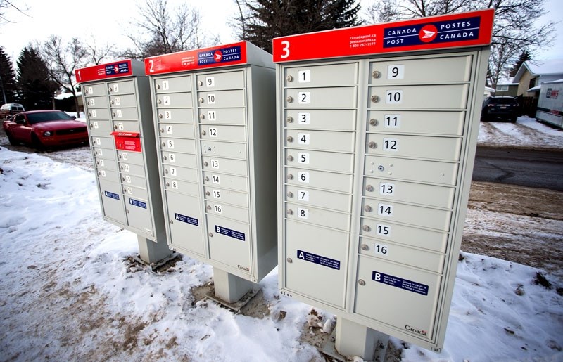 Community mailboxes along Akins Drive.
