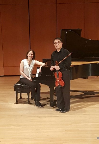 Pianist Bianca Baciu and violinist Frank Ho pair up once more for a chamber music concert at on Saturday