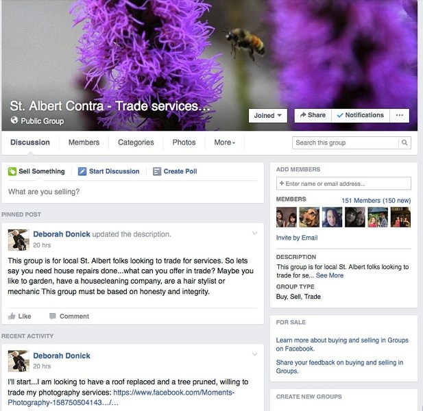 A new Facebook page is seeking to trade skills.