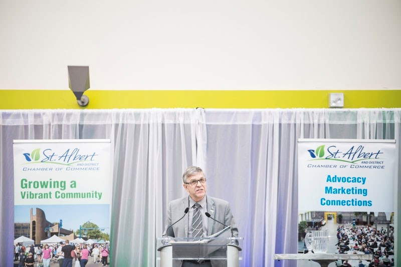Mayor Nolan Crouse delievers his annual state of the city address on Wednesday.