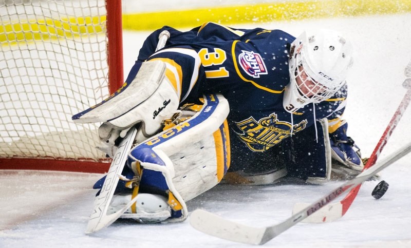POISED FOR PLAYOFFS â€“ The second season in the Alberta Minor Midget AAA Hockey League starts Thursday for netminder Mitchell Reidy and the St. Albert Flyers in the Sutter