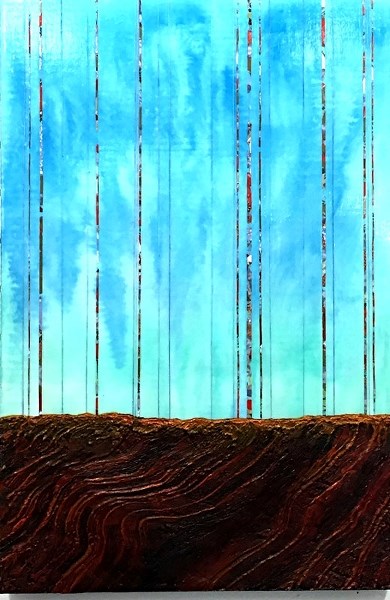 The Pulse of Hell&#8217;s Half Acre by Rick Rogers on display at VASA for the Goop of 7&#8217;s The Fine Line Between _____.