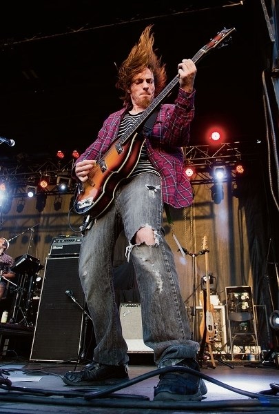 STAGE PRESENCE &#8211; Current Swell bassist Ghosty Boy rocks out on stage