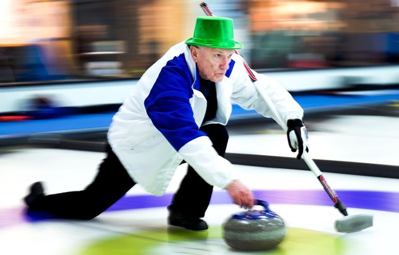GREEN MACHINE â€“ Ed McDaid was in fine form on St. Patrick&#8217;s Day during the Swiss Chalet 50-plus Mixed Bonspiel at the St. Albert Curling Club. The two-day event
