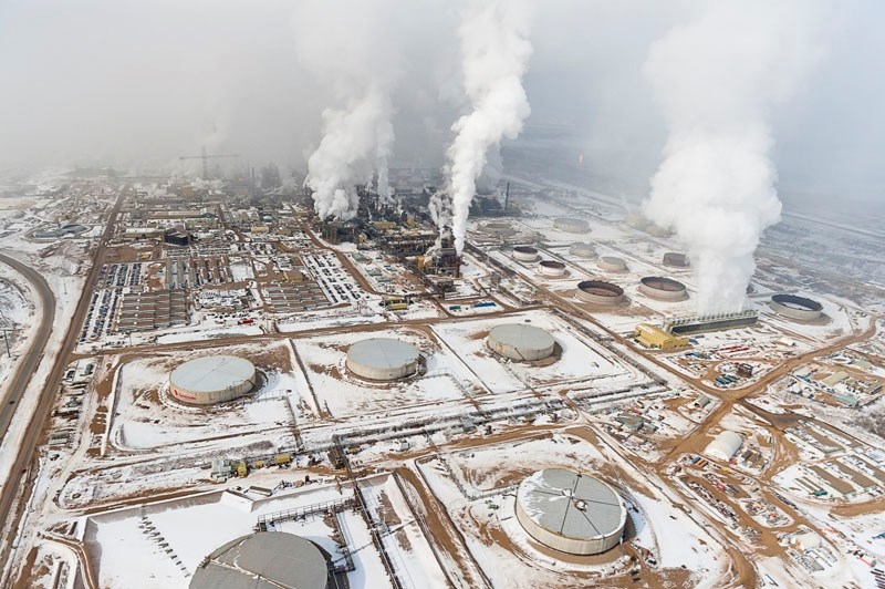 Tar Sands Upgrader in Winter by photographer Garth Lenz. The True Cost of Oil is on at the MusĂ©e HĂ©ritage Museum until 17.