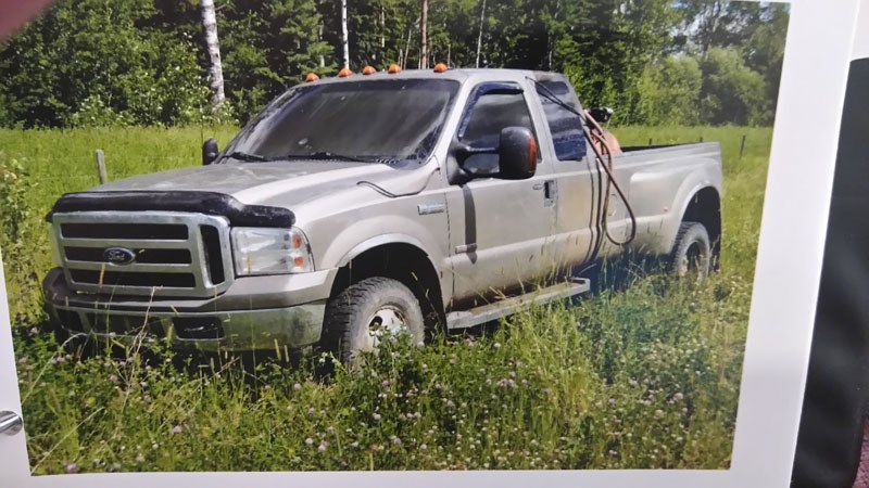 Ford F350 where the key fob was found.