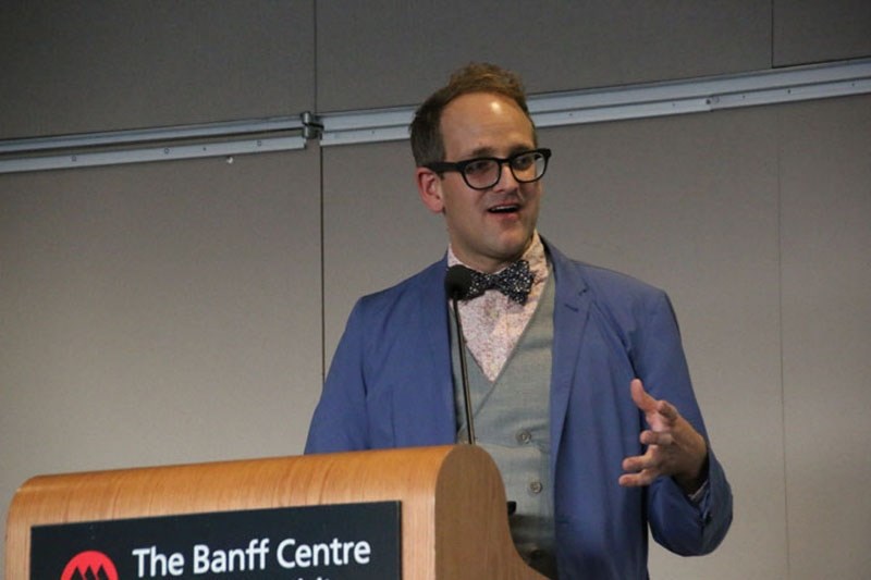 Shawn Micallef was the keynote speaker at the Alberta Smart City Symposium.