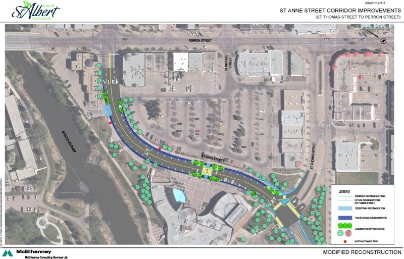 Proposed changes to construction work downtown includes adding parking along St. Anne Street.