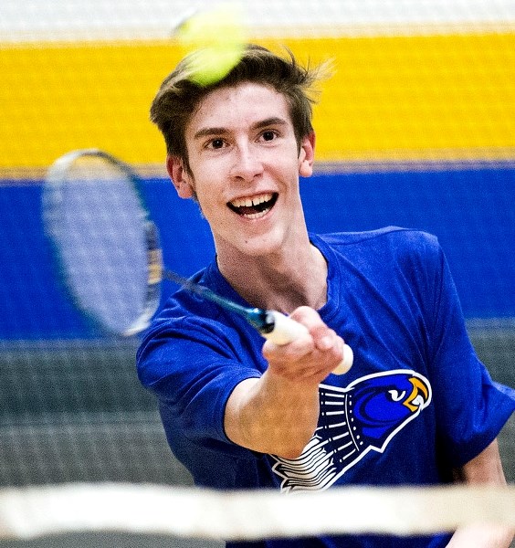 WATCH THE BIRDIE &#8211; Chris Hajek competed in the metro Edmonton badminton playoffs for the St. Albert Skyhawks